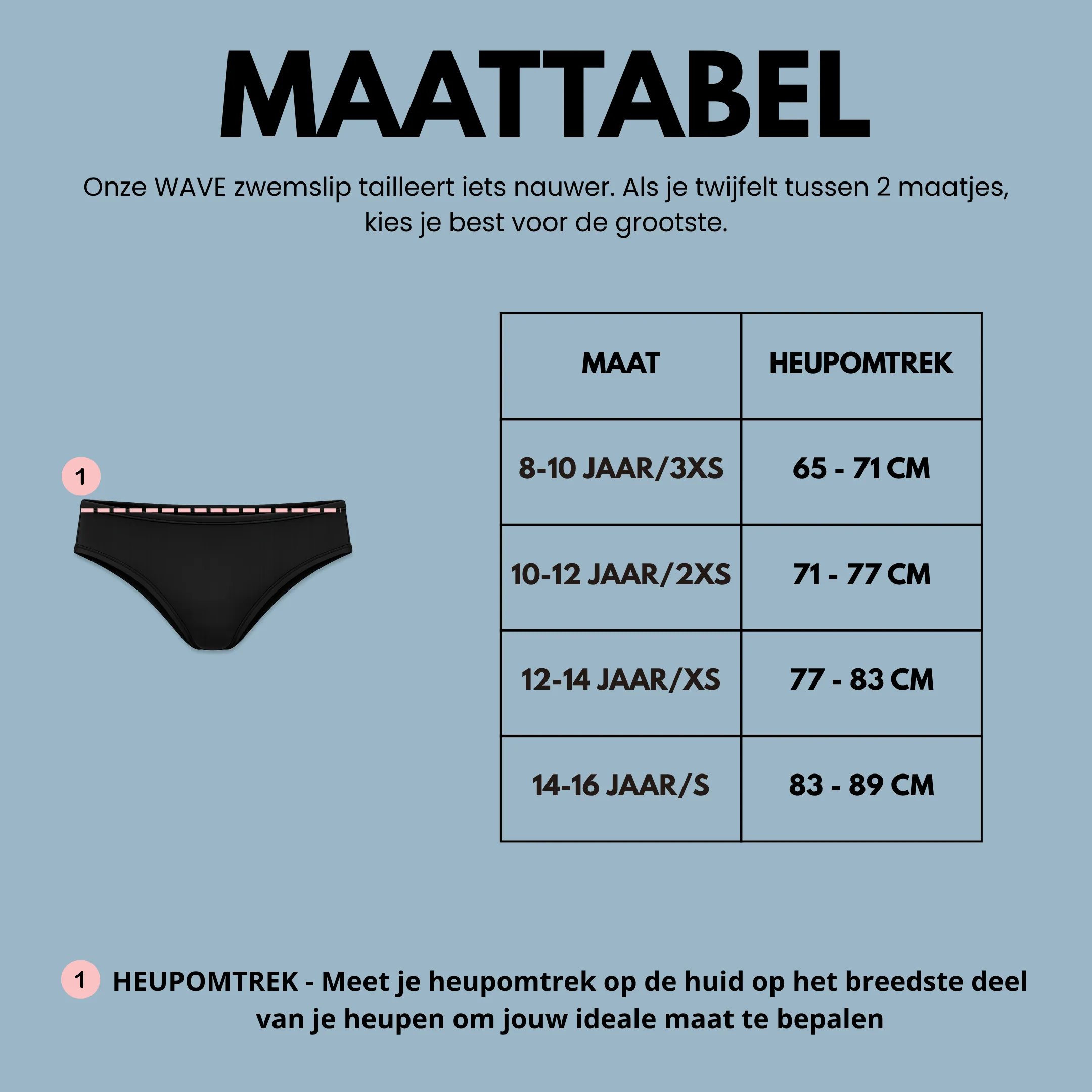 Teen WAVE menstruatie zwemslip lage taille - Image 5